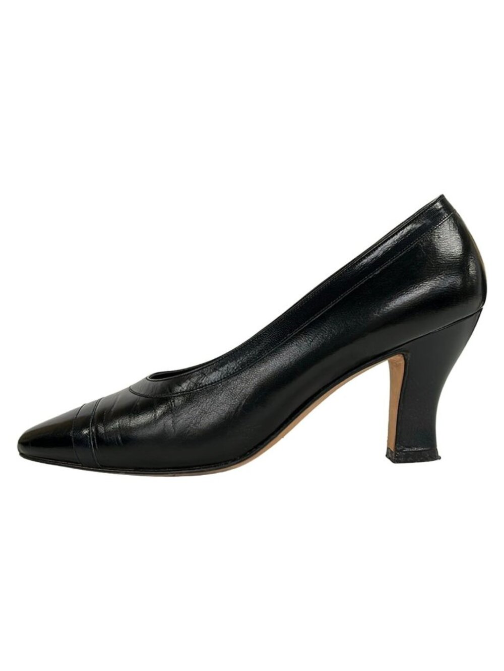 Prada Pumps Black Pointed Toe Leather Heels